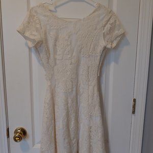 Charlotte Russe Ivory Skater Dress